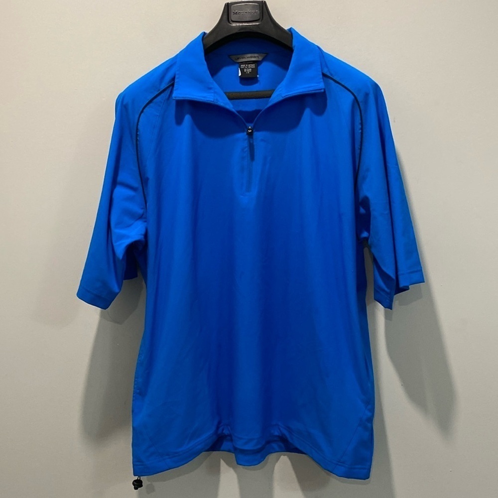Level Wear Blue zip Long Sleeve Pullover Size large with Pockets - Picture 3 of 14